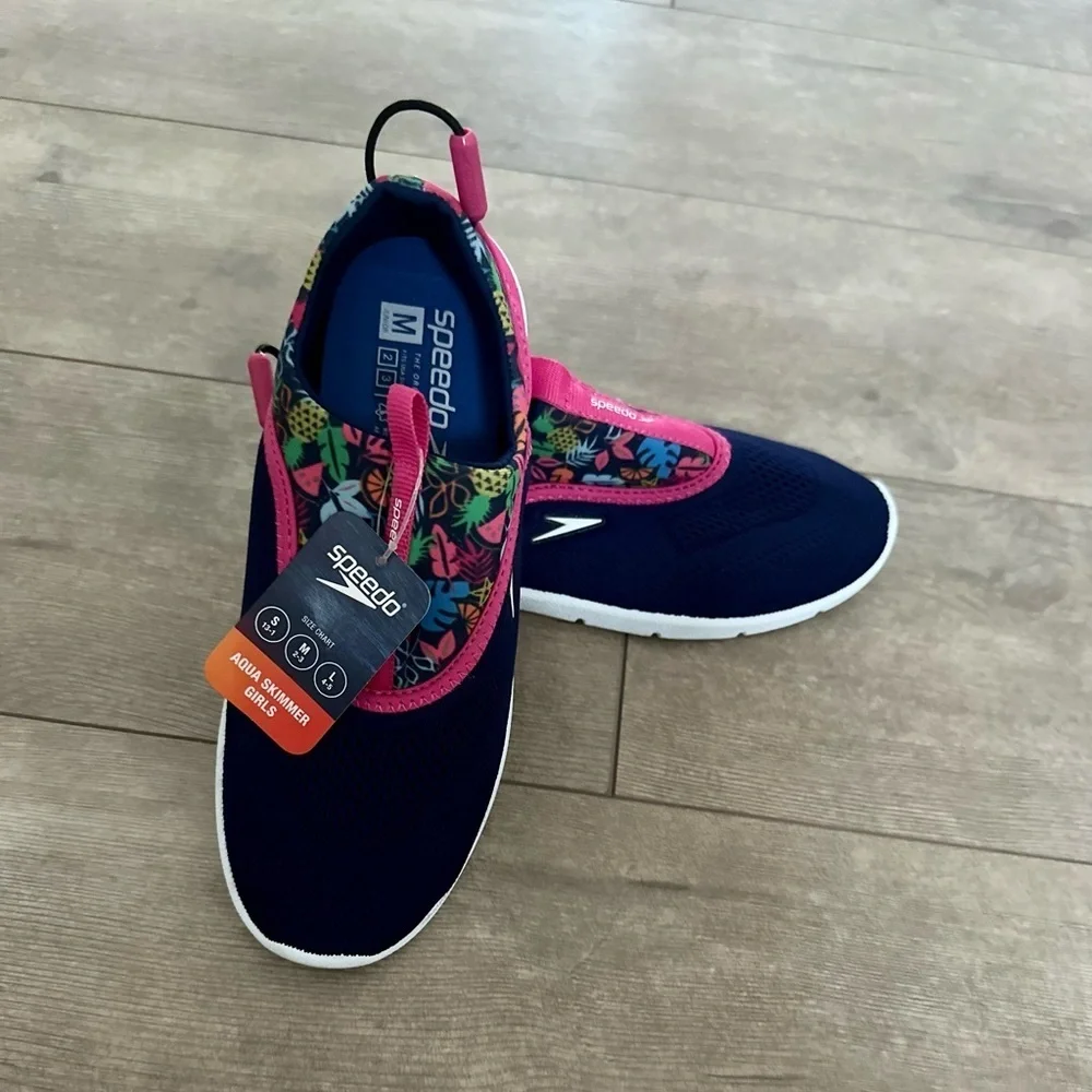 Speedo Junior Girls' Aquaskimmer Water Shoes size medium (2-3) new with tags